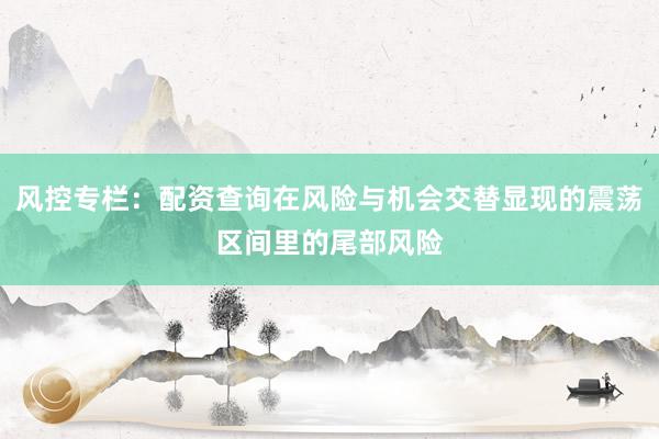 风控专栏：配资查询在风险与机会交替显现的震荡区间里的尾部风险