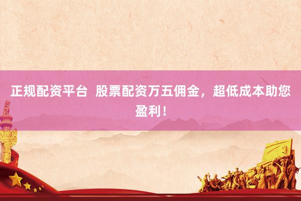 正规配资平台  股票配资万五佣金，超低成本助您盈利！