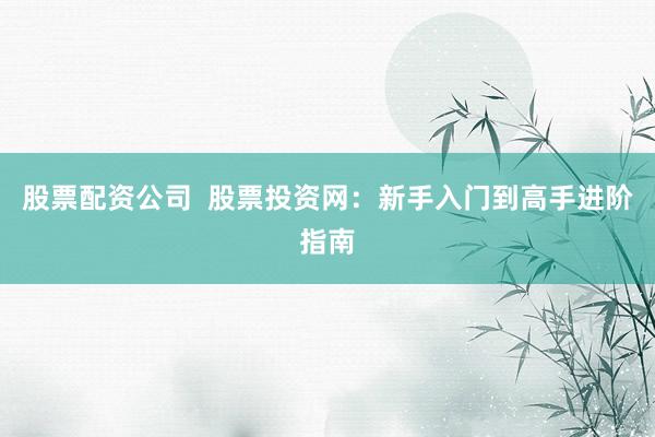 股票配资公司  股票投资网：新手入门到高手进阶指南