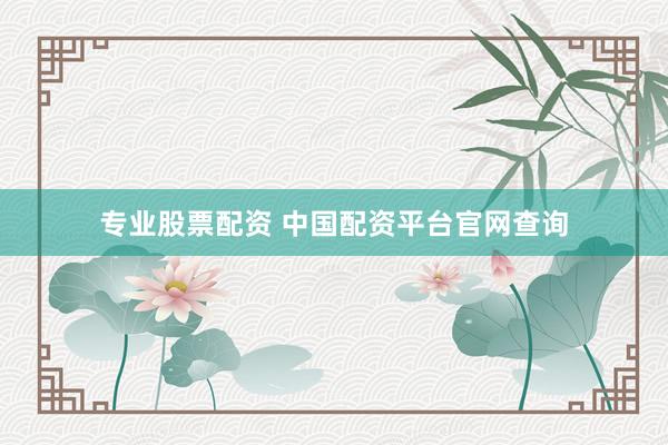 专业股票配资 中国配资平台官网查询